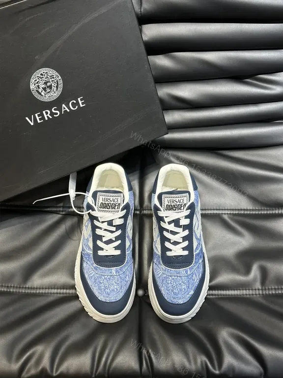 View 1 of Patterned Prowess High-Tops: Luxe Navy/White Sneakers