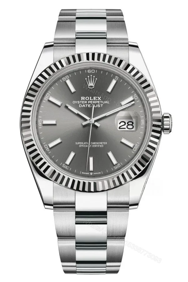 View 1 of Rolex Datejust M126334-0013 1:1 Replica Gray Dial Oyster 41MM 3235 Movement Super Clone Watch