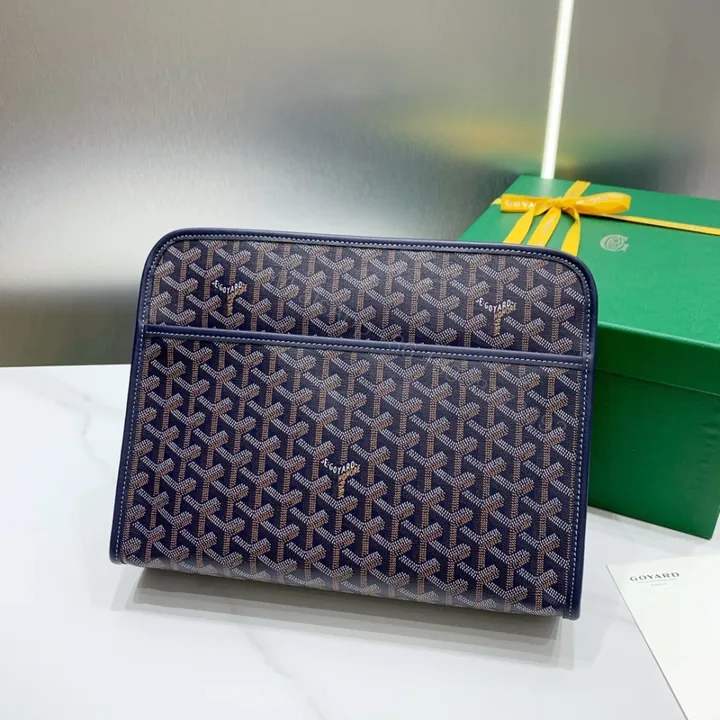 View 1 of 高仿Goyard*JOUVEM3多功能洗漱手拿包深藍大號免檢版