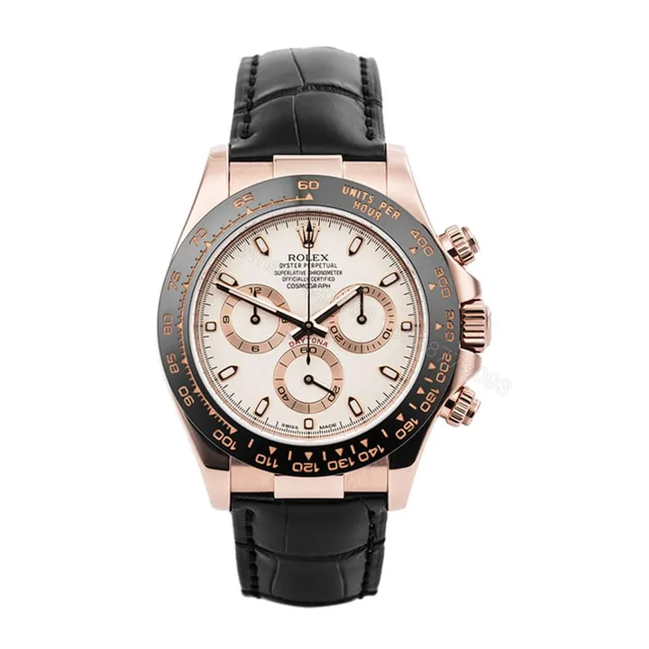View 1 of Rolex Daytona 116515LN Super Clone: 40mm Everose Gold White Dial