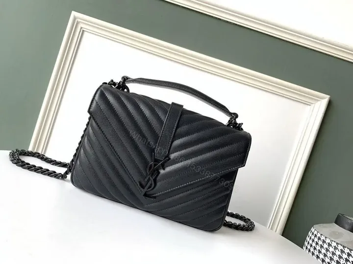 View 1 of YSL College Medium Quilted Leather Bag