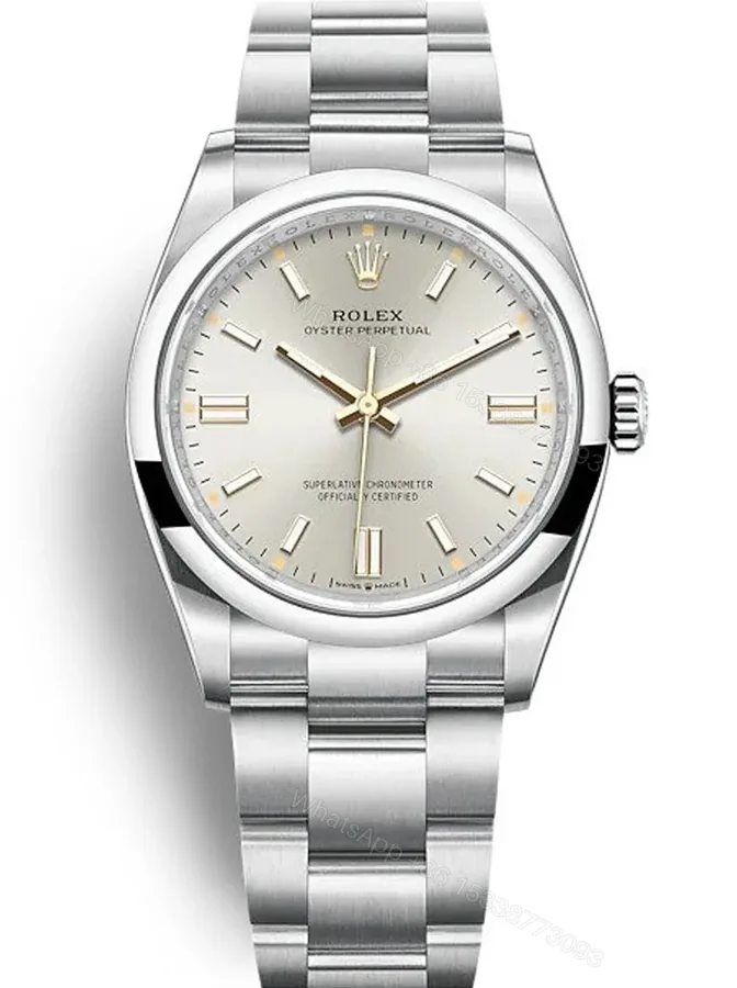 View 1 of Replica Rolex Oyster Perpetual Lady Silver Dial 126000 36 mm