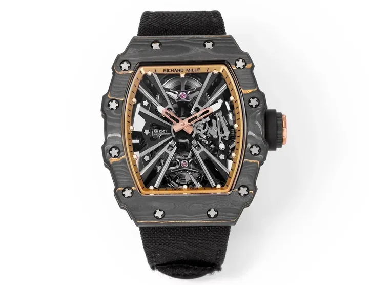 View 1 of Richard Mille RM12-01 Gold Carbon TPT Tourbillon Watch RM12-GC-GD