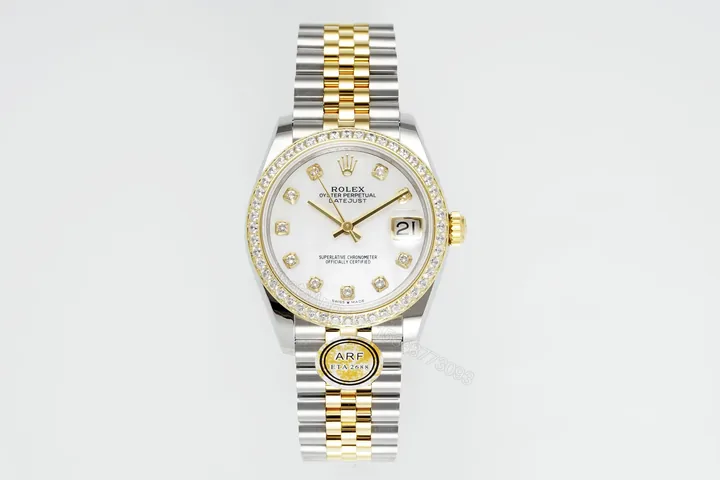 View 1 of Premium Rolex Datejust 31 Two Tone White Diamond 31MM Jubilee Bracelet RG-DJ31-TT-WHITE-DIAMOND-JUBILEE-31
