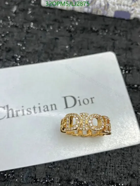 View 1 of Dior Costume Ring for Women in Yellow – Model ZJ20515