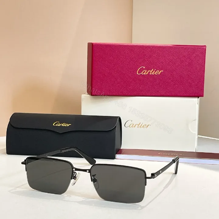 View 1 of Chic Minimalist Square Sunglasses: Subtle Cartier-Inspired Luxury