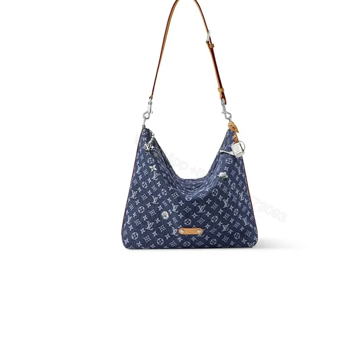 View 1 of Louis Vuitton Vagabond Hobo Denim Blue 48Cm M27555