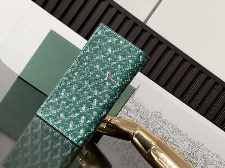 View 1 of Teal Signature Wallet: Iconic Pattern, Everyday Luxury Cardholder