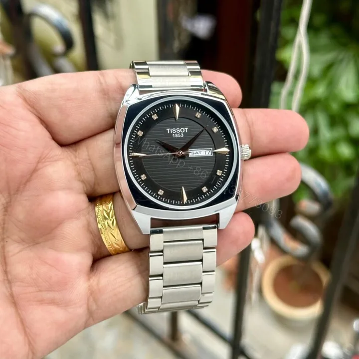 View 1 of Tissot Gentleman Day-Date 42mm Silver Dial Quartz