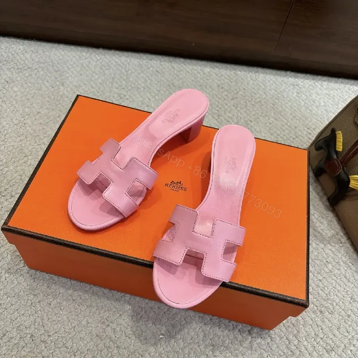 View 1 of Soft Rose Leather Slide – Elevated Comfort, Signature Buckle Slide