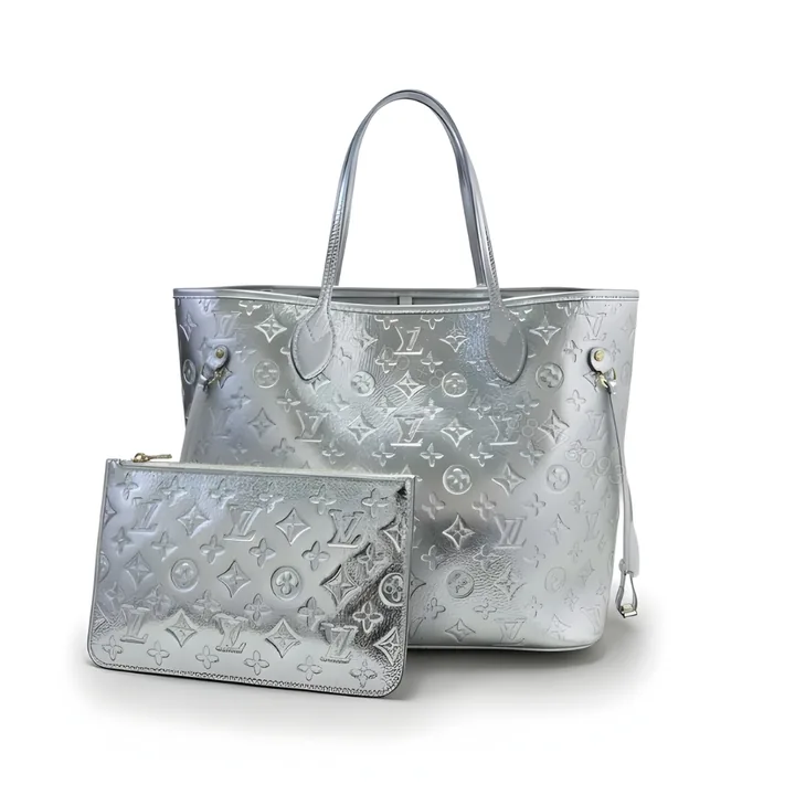 View 1 of Louis Vuitton Neverfull MM Silver 32Cm