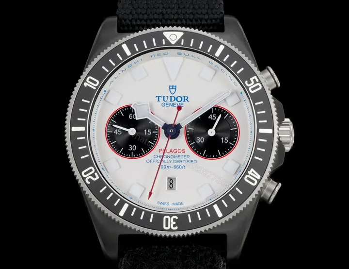 View 1 of Tudor FXD White Dial Chronograph Black Fabric Strap Ultimate 43MM M25807KN-0001