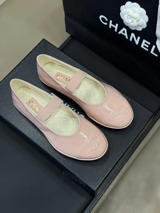 View 1 of Soft Pink Quilted Slip-Ons with Subtle Detailing Flats