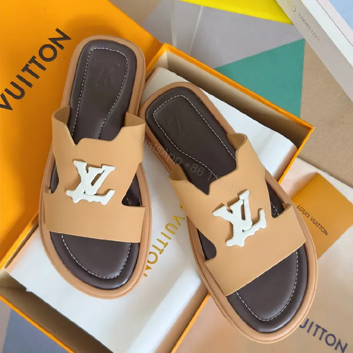 View 1 of Luxor Wave Sandal: Minimalist Comfort with LV Accent