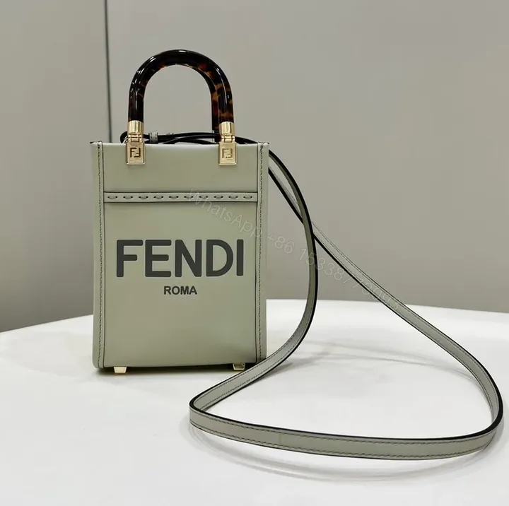 View 1 of Structured Fendi Mini Handbag: Architecture & Luxe Signature Accents