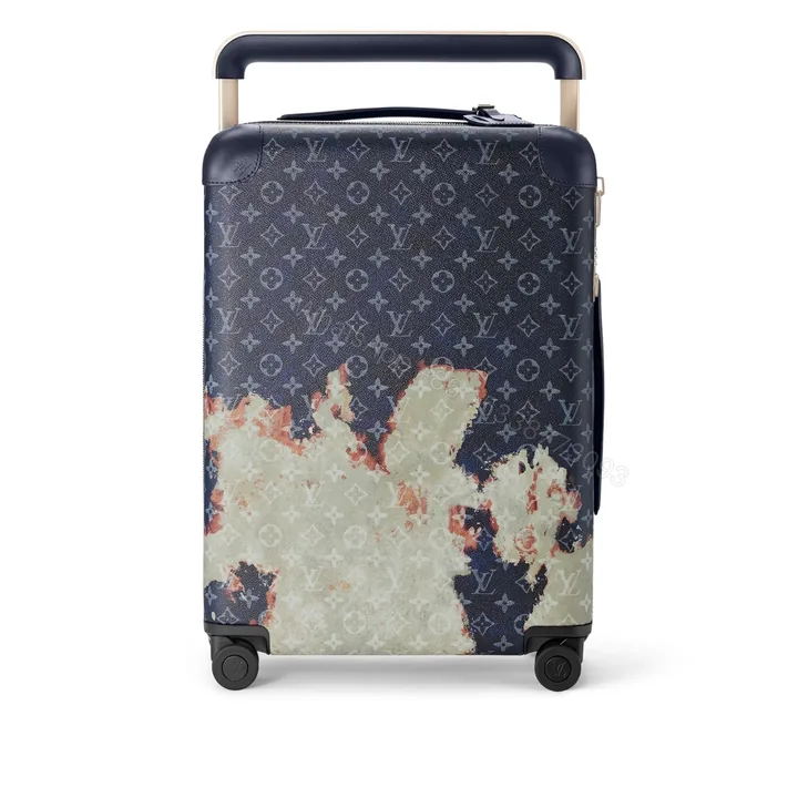 View 1 of Louis Vuitton Horizon 55 Suitcase Monogram Bleach Coated Canvas Ink Blue 55Cm M10289