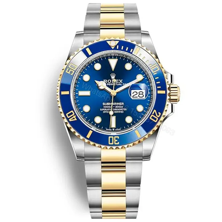 View 1 of Replica Clone Rolex Submariner – Two tone Blue Dial