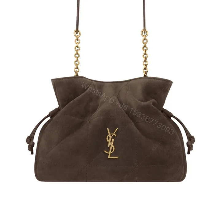 View 1 of Saint Laurent Jamie Shoulder Pouch In Dark Brown 26Cm