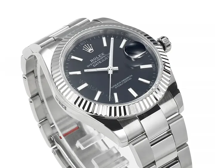 View 1 of GS Factory Clean Factory JVS Rolex Datejust Black Fluted Silver