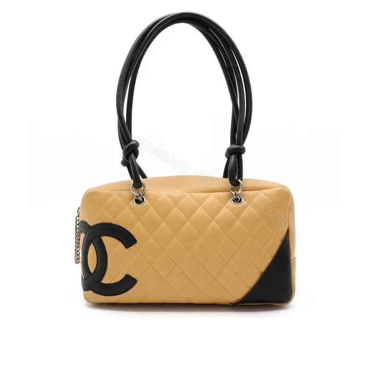 View 1 of Chanel Cambon Ligne Bowling Shoulder Bag Beige 27Cm