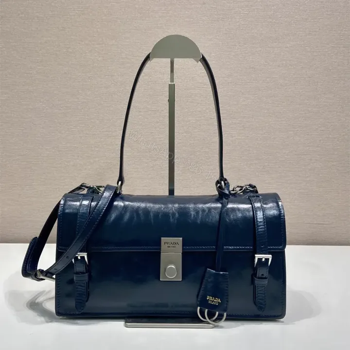 View 1 of 高仿Prada*1BN026筆筒包單肩包黑色中號免檢版