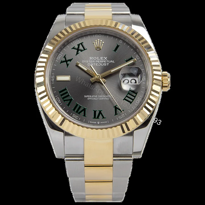 View 1 of Replica Rolex Datejust II Rhodium Dial 126333 “Wimbledon” Two-Tone Oyster 41 mm