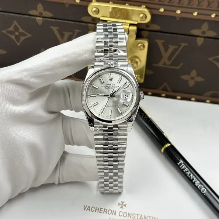 View 1 of Replica Rolex Datejust 36mm Silver Dial Jubilee
