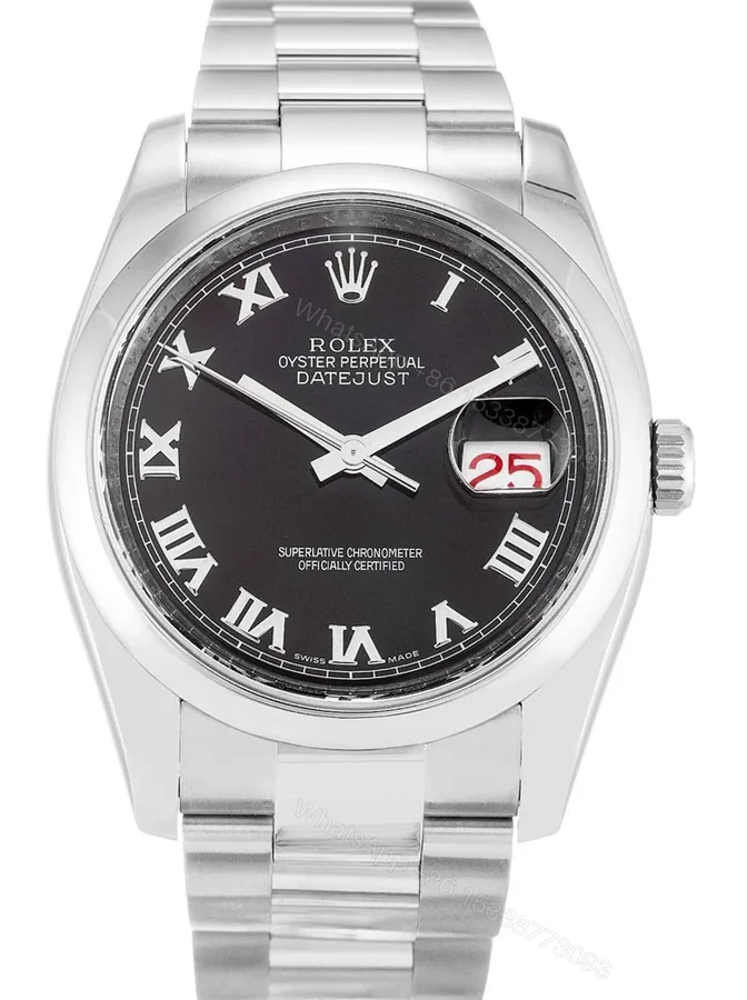 View 1 of Replica Rolex Datejust Black Dial 116200 36 mm
