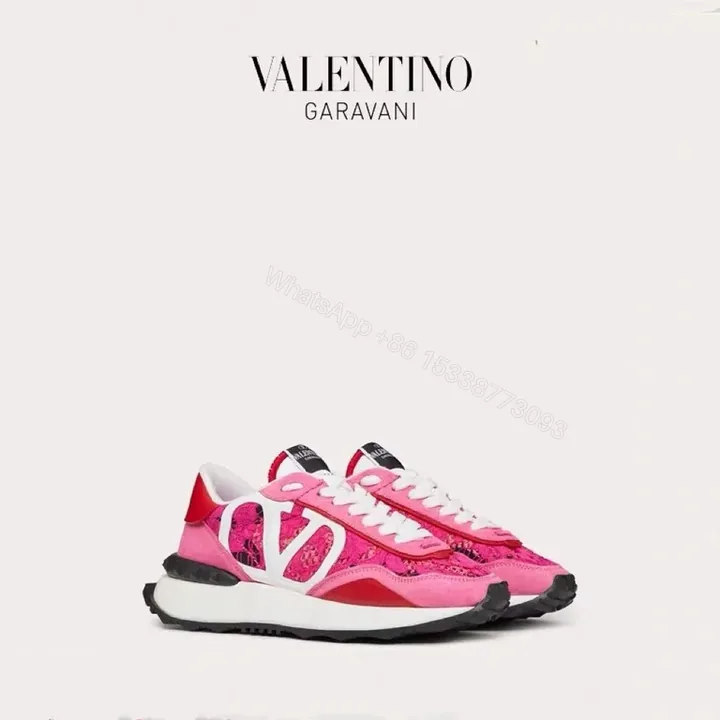 View 1 of Bold Pink Valentino Sneakers: Luxury Comfort All Day