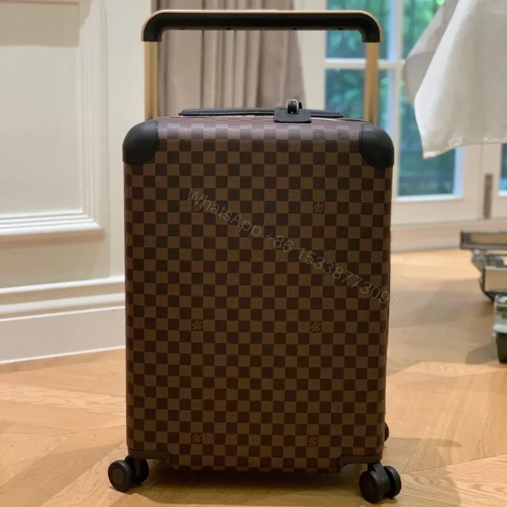 View 1 of Louis Vuitton Horizon 55 rolling suitcase in Damier Ebene canvas.