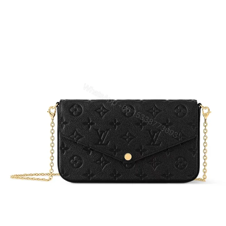 View 1 of Louis Vuitton Félicie Pochette Monogram Empreinte Black 21Cm M82477