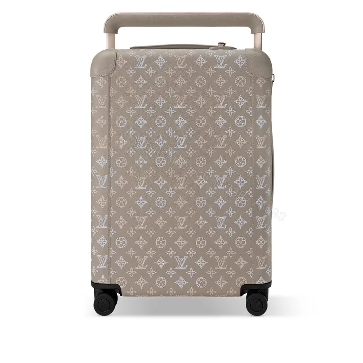 View 1 of Louis Vuitton Horizon 55 Suitcase Mahina Perforated Calfskin Leather Gray 55Cm M10282
