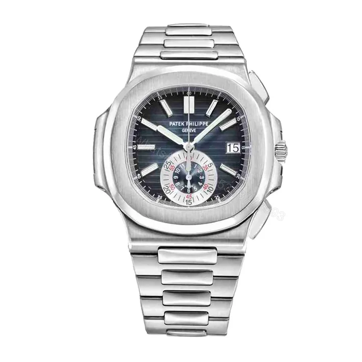 View 1 of Patek Philippe Super Clone Nautilus Blue Silver