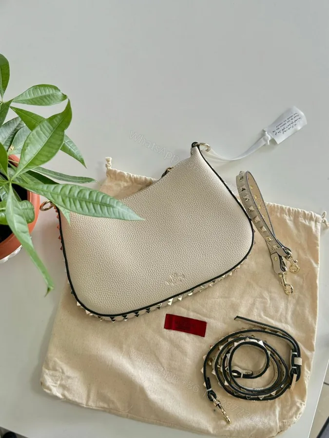 View 1 of Valentino Garavani Small hobo bag made of leather “Rockstud