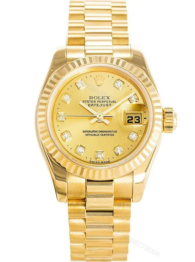 View 1 of Replica Rolex Datejust Gold Dial 179178 26 mm