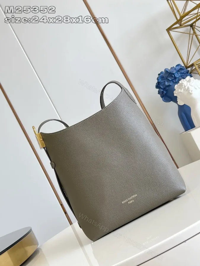 View 1 of Minimalist Structured Tote: Quiet Luxury, Pebble Leather Bag