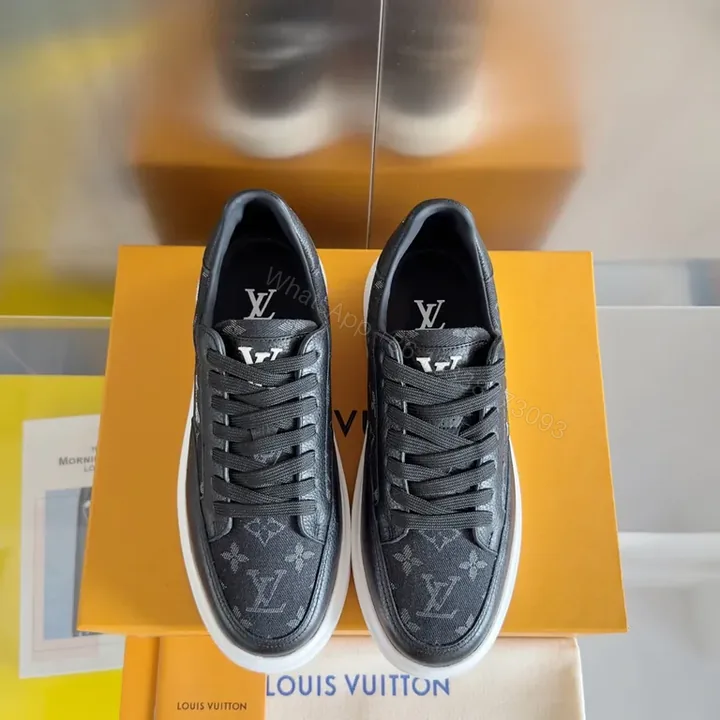 View 1 of Monogram Luxe Modern Essential Sneakers: Subtle LV-Inspired Comfort