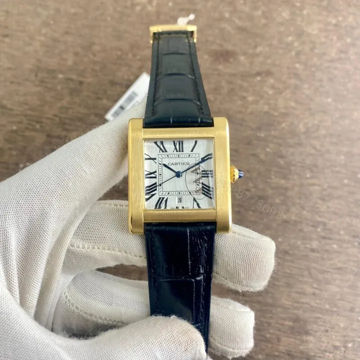 View 1 of Cartier Square 36MM White Dial Quartz Watch