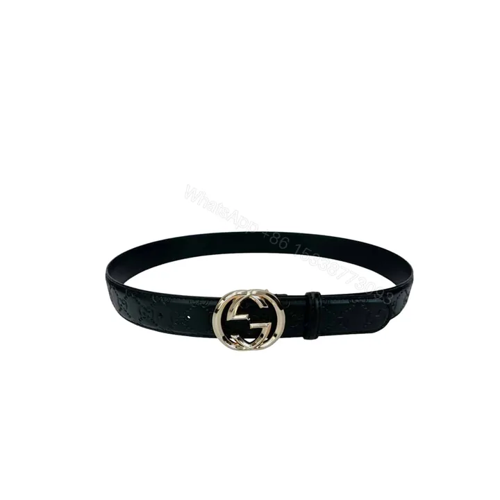 View 1 of GUCCI INTERLOCKING G BUCKLE BELT BLACK