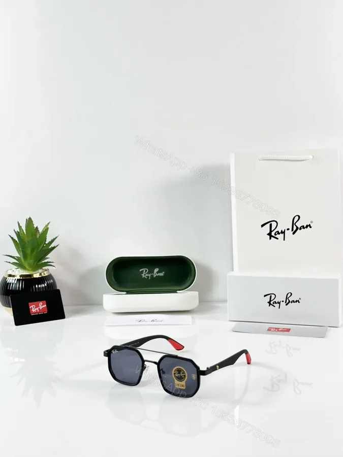 View 1 of First Copy RayBan 09 Black Sunglasses