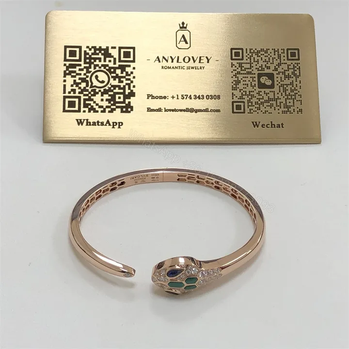 View 1 of Bvlgari Rose Gold Serpenti Bracelet Malachite Sapphire Diamonds 356201