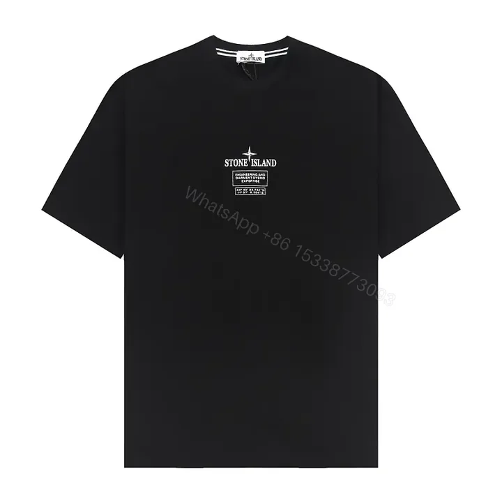 View 1 of Black Cotton Crest Tee — Minimalist, Modern Utility, SoftFeelTM