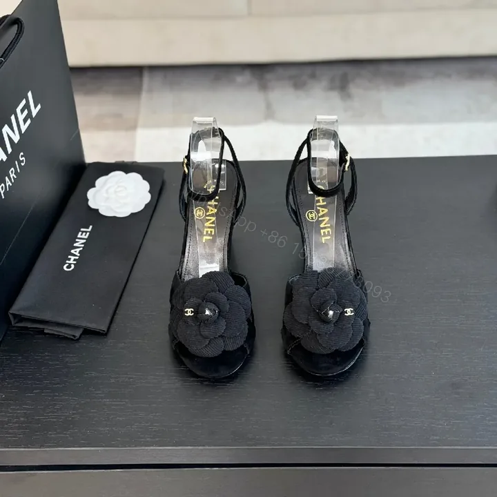 View 1 of Velvet Blush Floral-Embellished Heeled Sandals