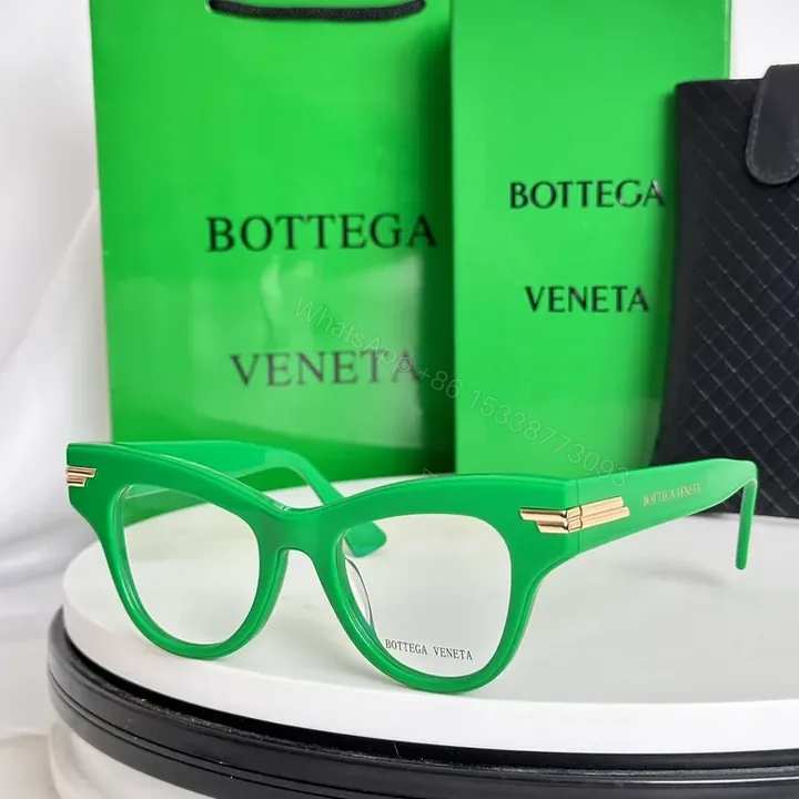 View 1 of Bold Green Frames: Luxe BOTTEGA-Inspired Eyeglasses