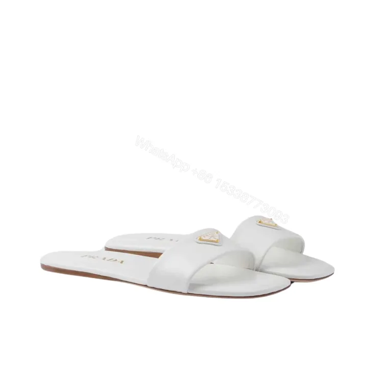 View 1 of PRADA LEATHER SLIDES WHITE 1XX355 070 F0009 F D005