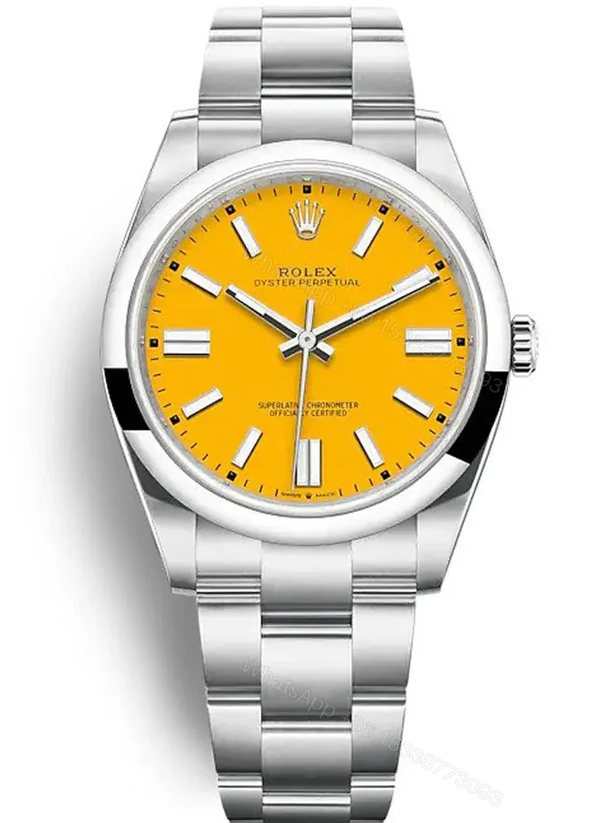 View 1 of Replica Rolex Oyster Perpetual Yellow Dial 124300 41 mm