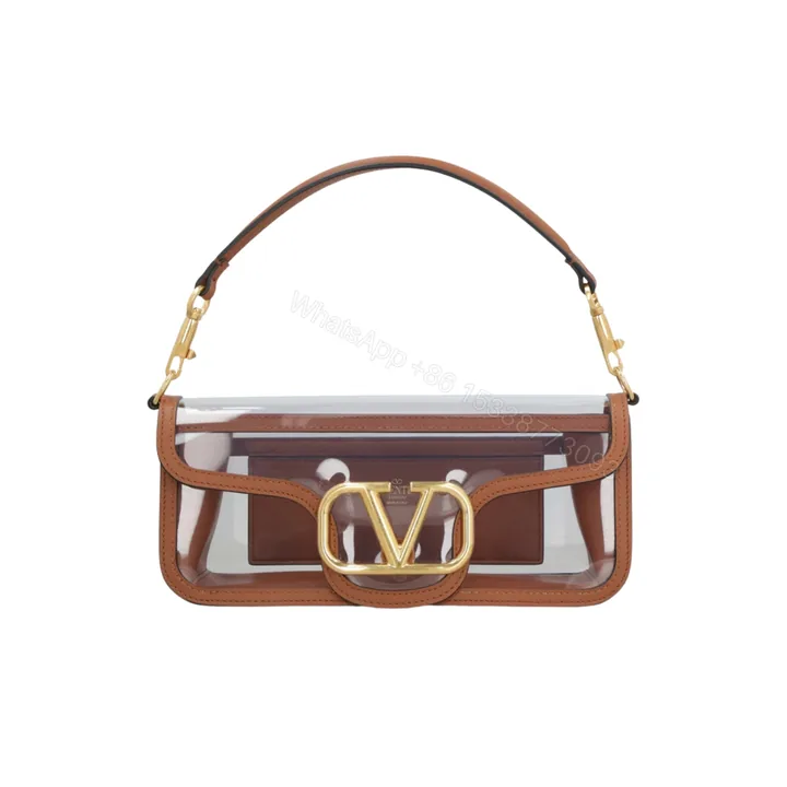 View 1 of VALENTINO GARAVANI LOC? PVC AND SHOULDER BAG BROWN 24CM