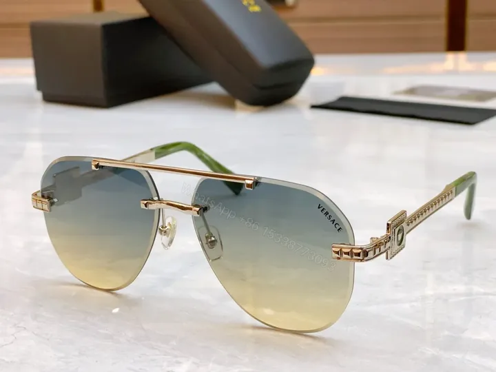 View 1 of Gradient-Glide Sunglasses: Luxe Gradient Lens, Versace-Style Glasses