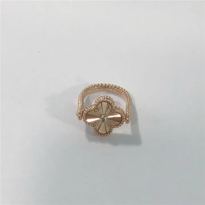 View 1 of VCA 18k Rose Gold Vintage Alhambra Reversible Guilloche Ring VCARP7U500