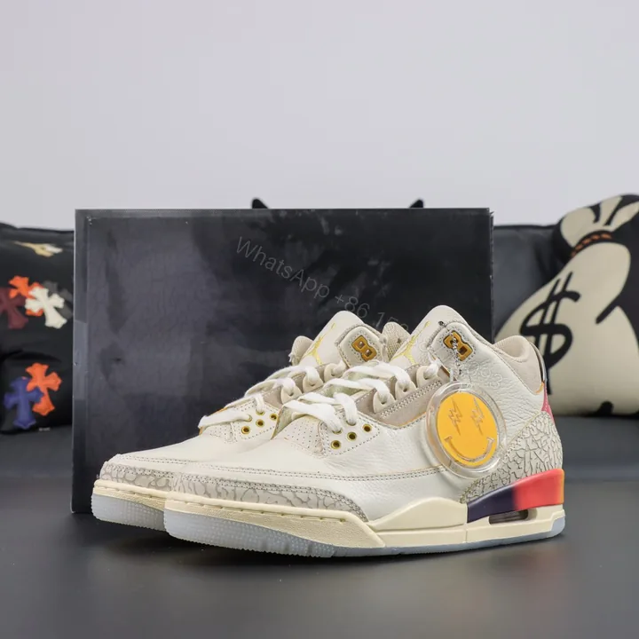 View 1 of Air Jordan 3 Retro x J Balvin ‘Medellin Sunset’ Reps